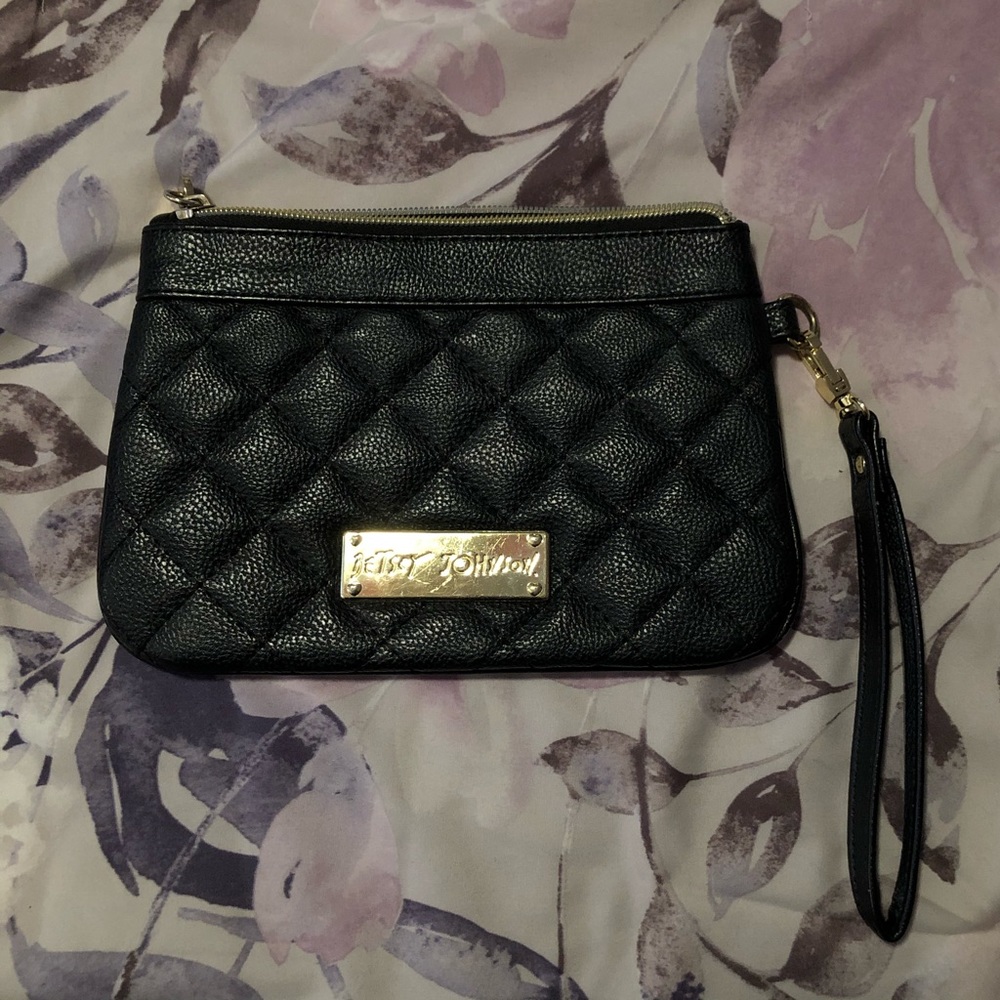 Betsey Johnson heart wristlet